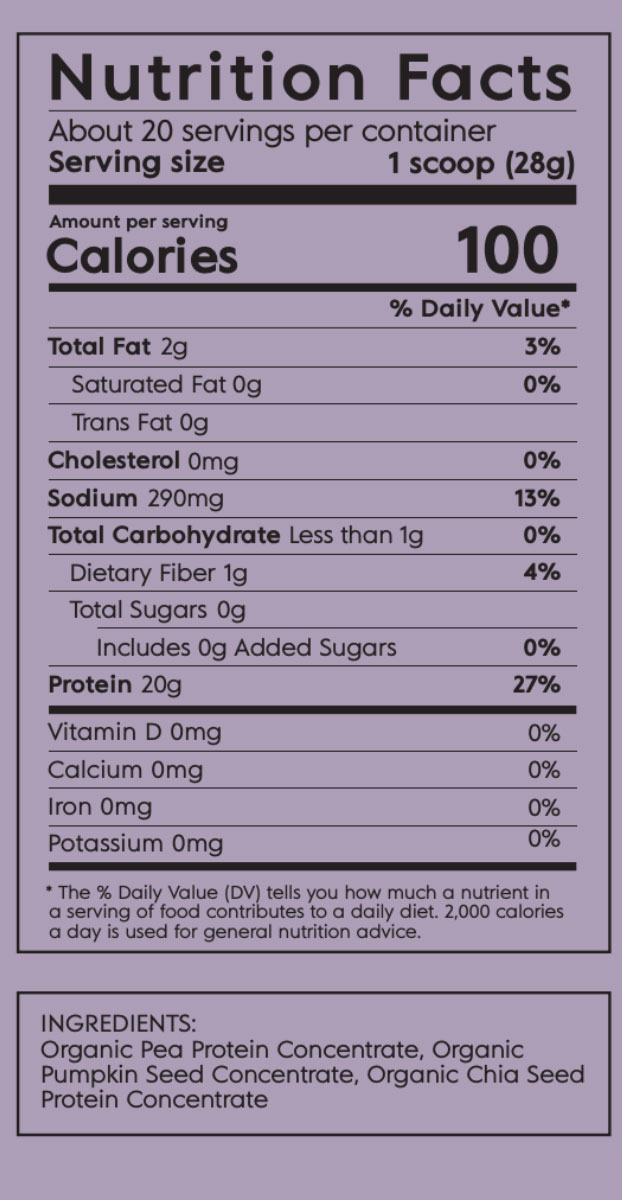 Unflavored Nutrition Facts