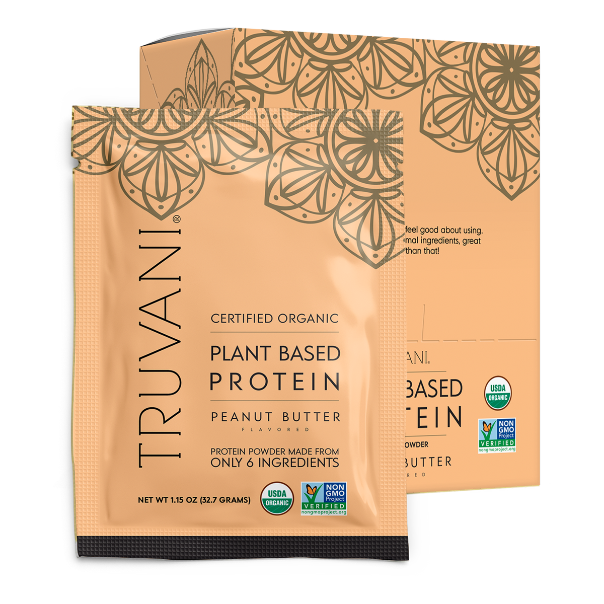 Plant Based Protein Powder (Peanut Butter) Single Serve 10 Count Box