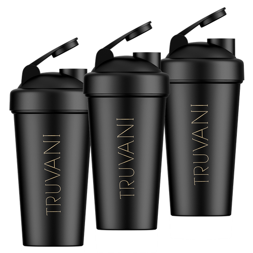 3x Truvani Metal Shaker Cups