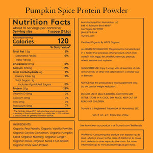 Truvani's Pumpkin Spice Plant Based Protein (10 Serving Bag)