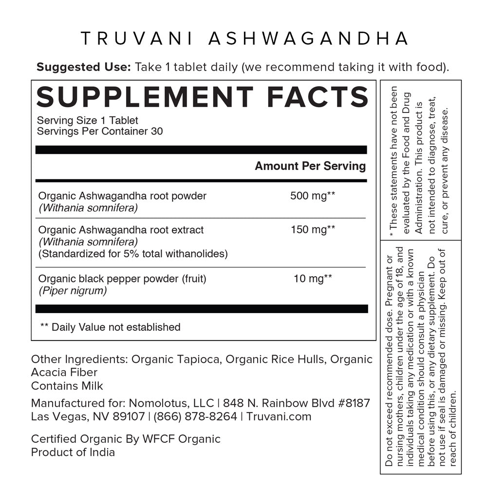 Truvani Protein + Greens Nutrition Facts