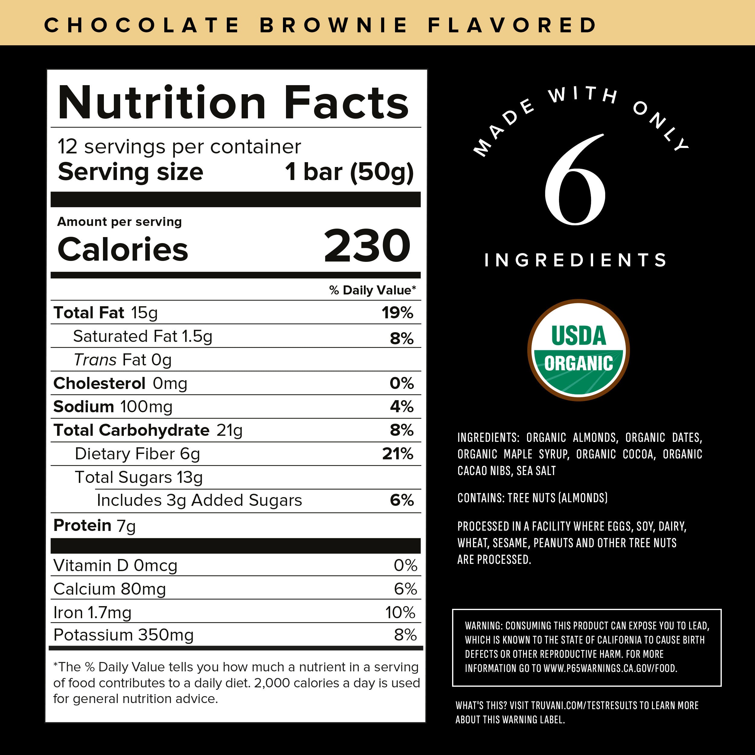 Nutrition Facts for Chocolate Brownie