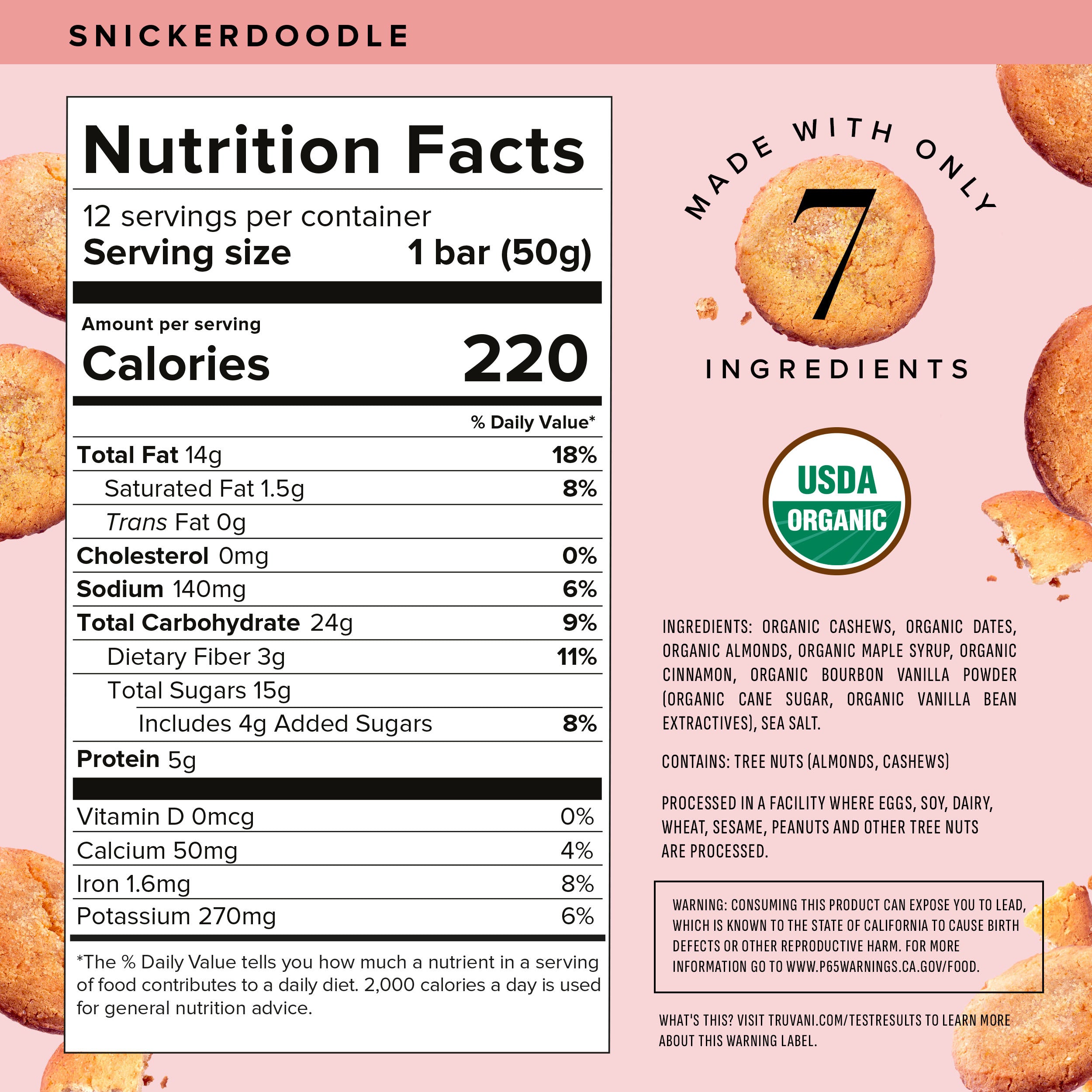 Nutrition Facts for Snickerdoodle