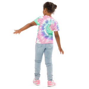 Truvani Logo Kids Tie-Dye Crew Neck T-Shirt