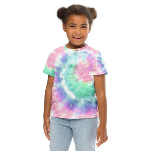 Truvani Logo Kids Tie-Dye Crew Neck T-Shirt