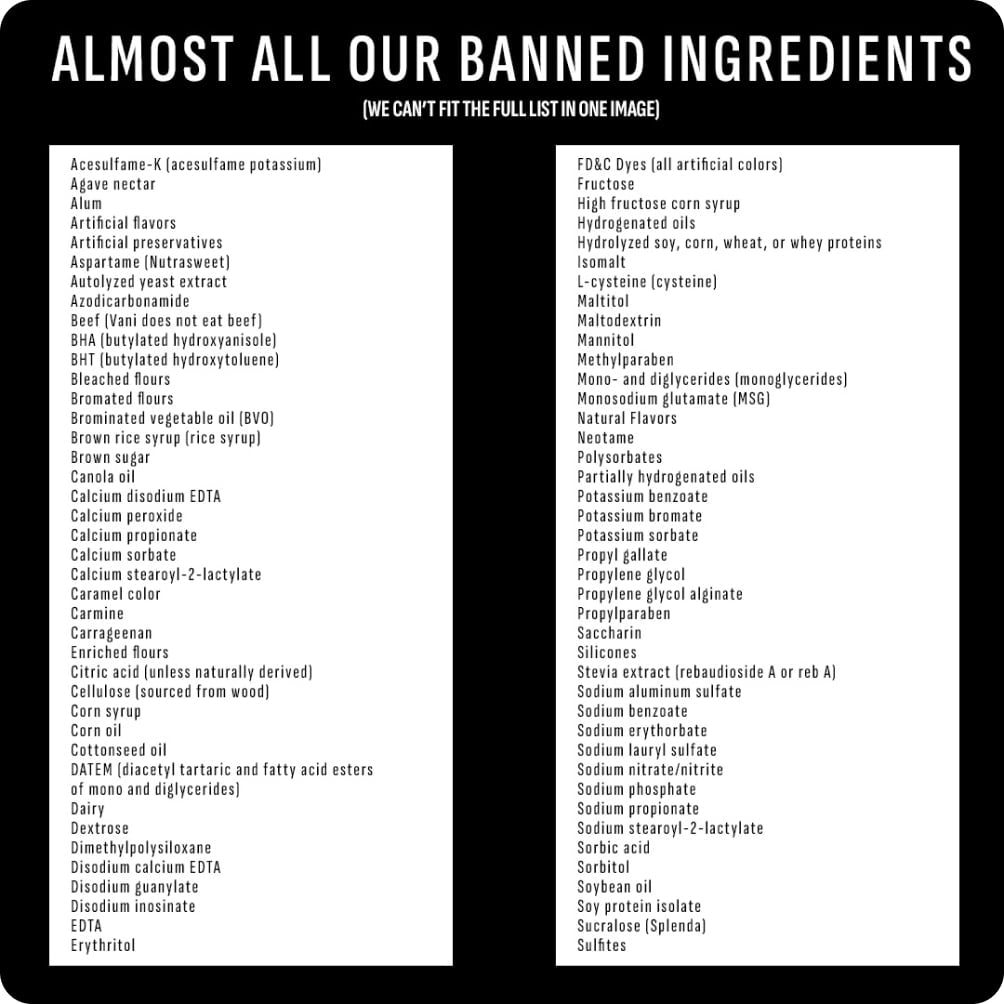 Truvani banned ingredients list