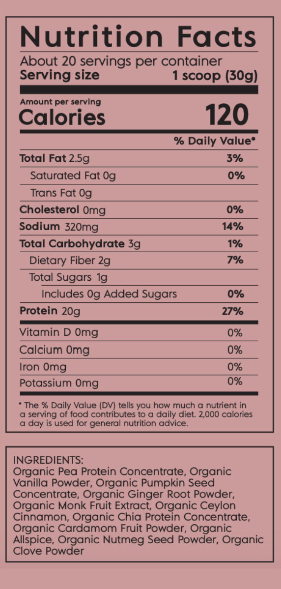 Vanilla Chai Nutrition Facts