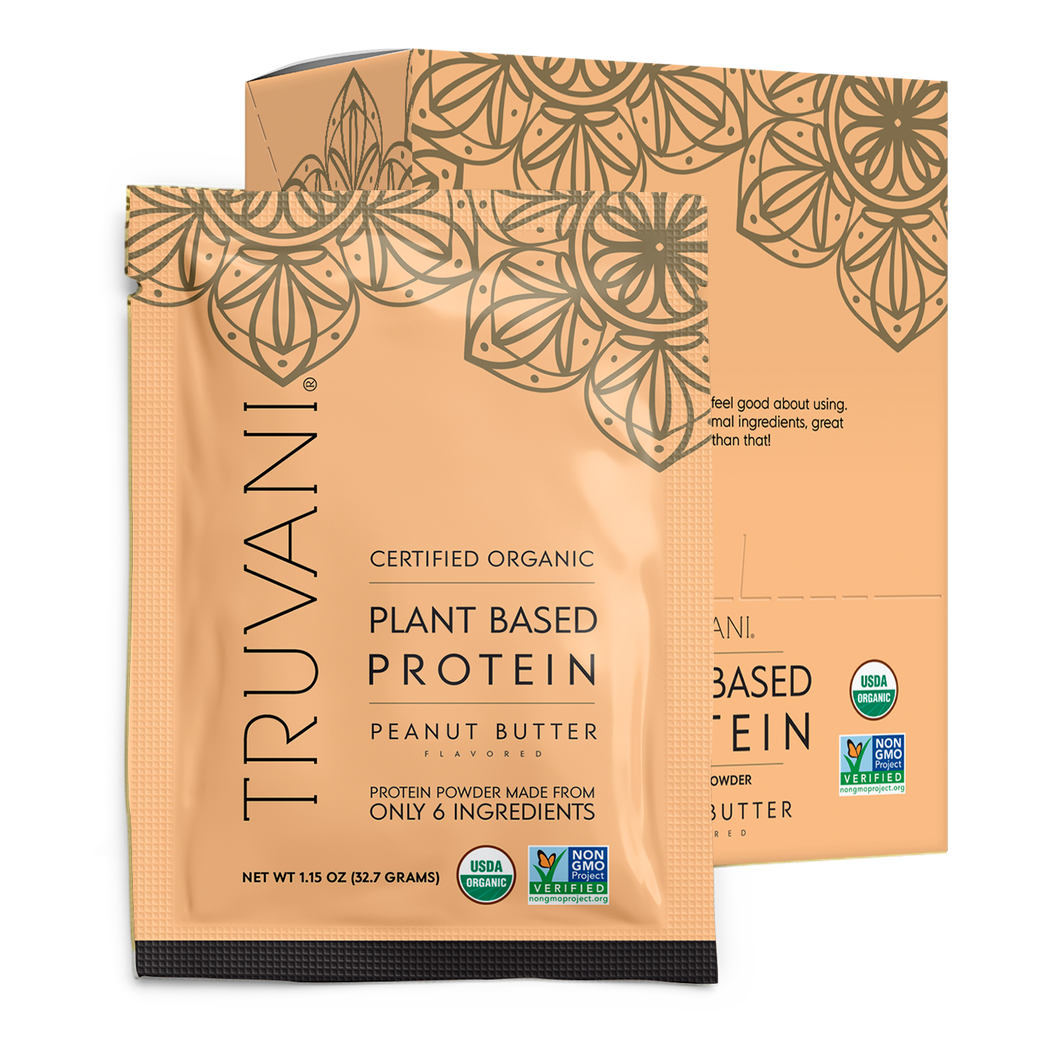 Plant Based Protein Powder (Peanut Butter) Single Serve - 10 Count Box